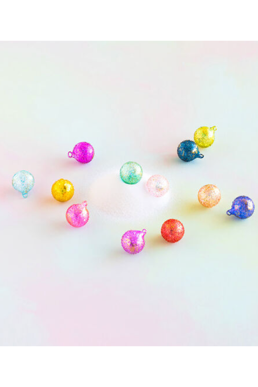 Glass Ornament - Rainbow Stubble Ball