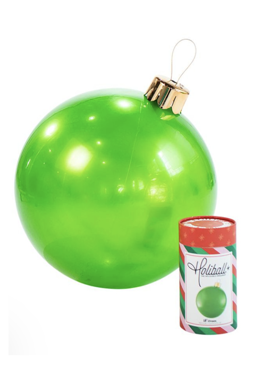 Holiball Inflatable Ornament Ball - Classic Green