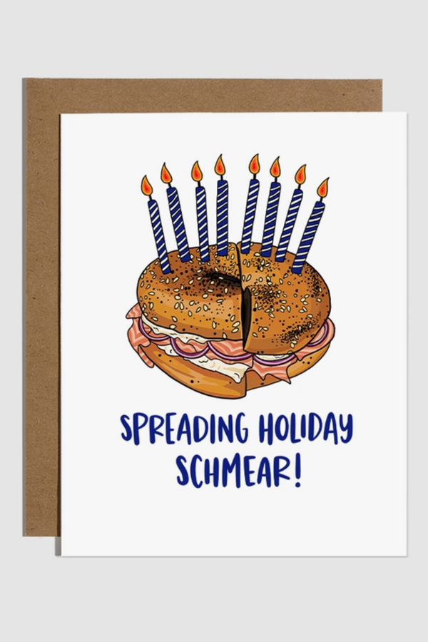 Trendy Hanukkah Card - Holiday Schmear