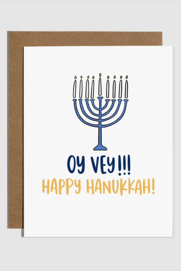 Trendy Hanukkah Card - Oy Vey