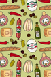 Trendy Wrapping Paper - Italian Meats + Cheeses