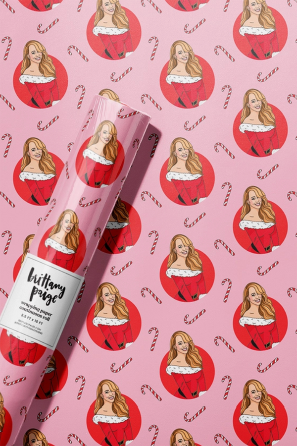 Trendy Wrapping Paper - Santa Baby