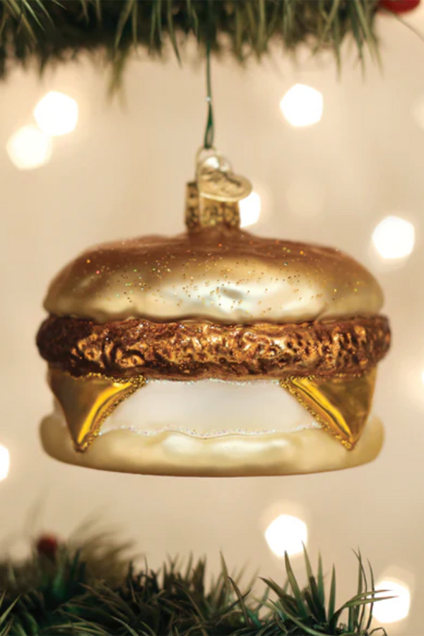 Glass Ornament - Breakfast Sandwich