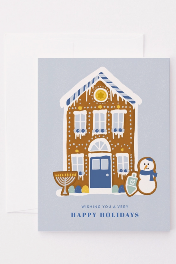 Mitzvah Hanukkah Greeting Card - Gingerbread