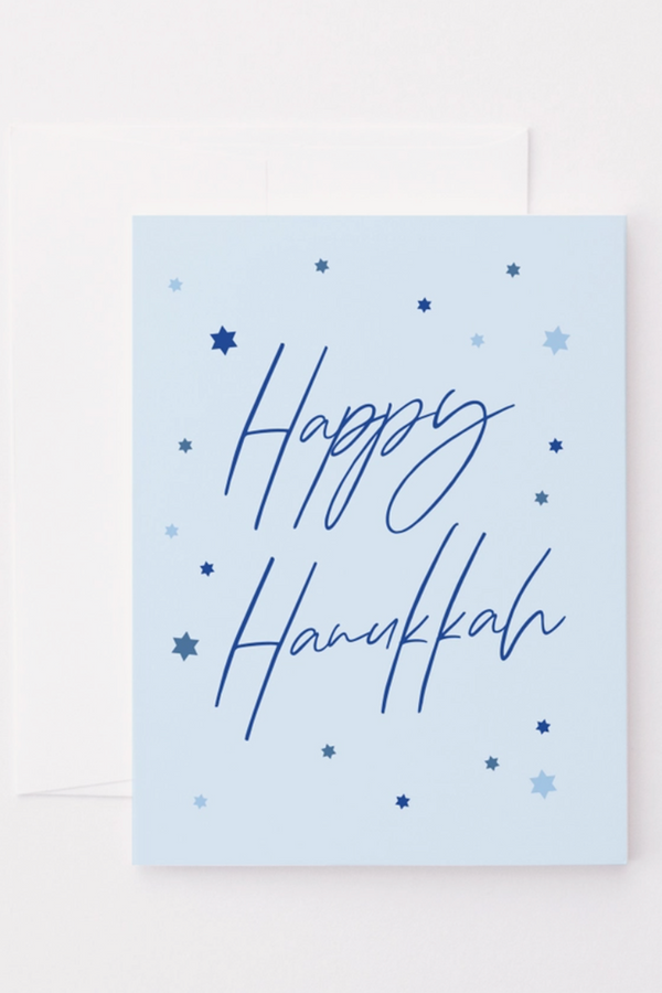 Mitzvah Hanukkah Greeting Card - Starry