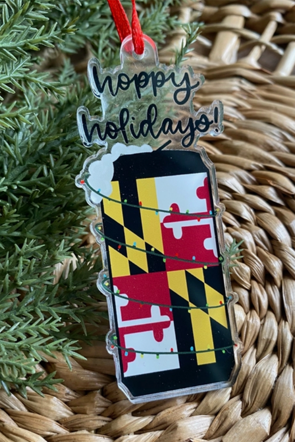 Acrylic Ornament - Hoppy Holidays