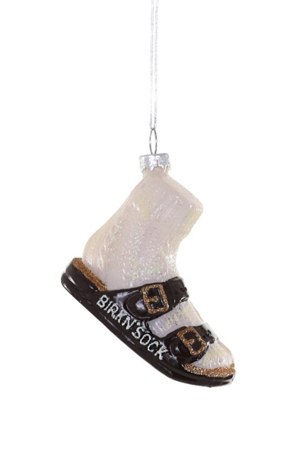 Glass Ornament - Birk N' Sock