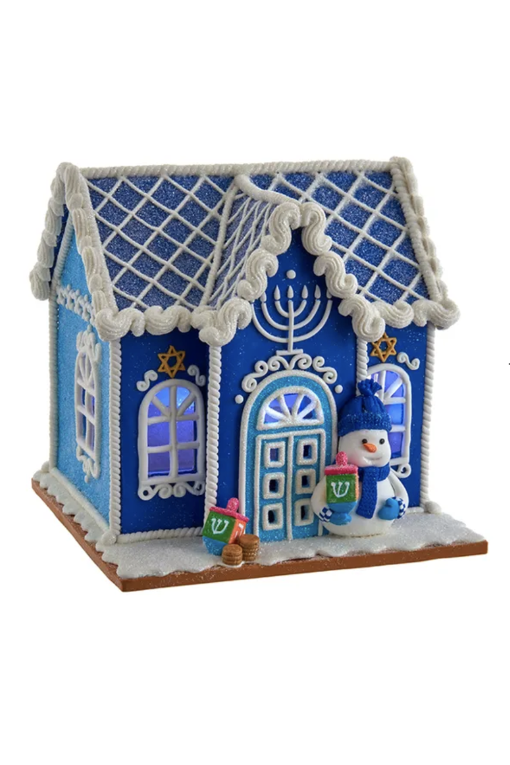 Large Claydough Hanukkah LED House