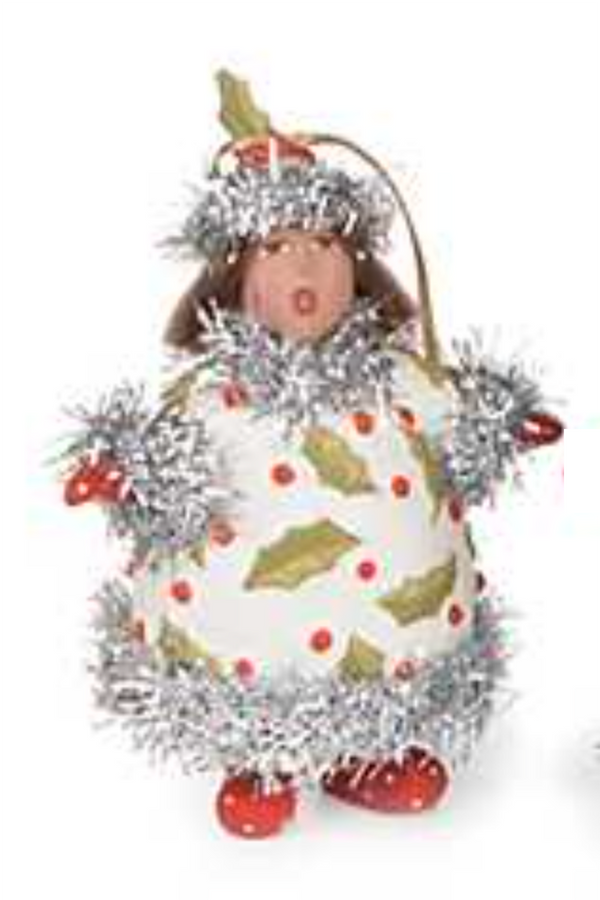 Patience Caroler Ornament - Holly