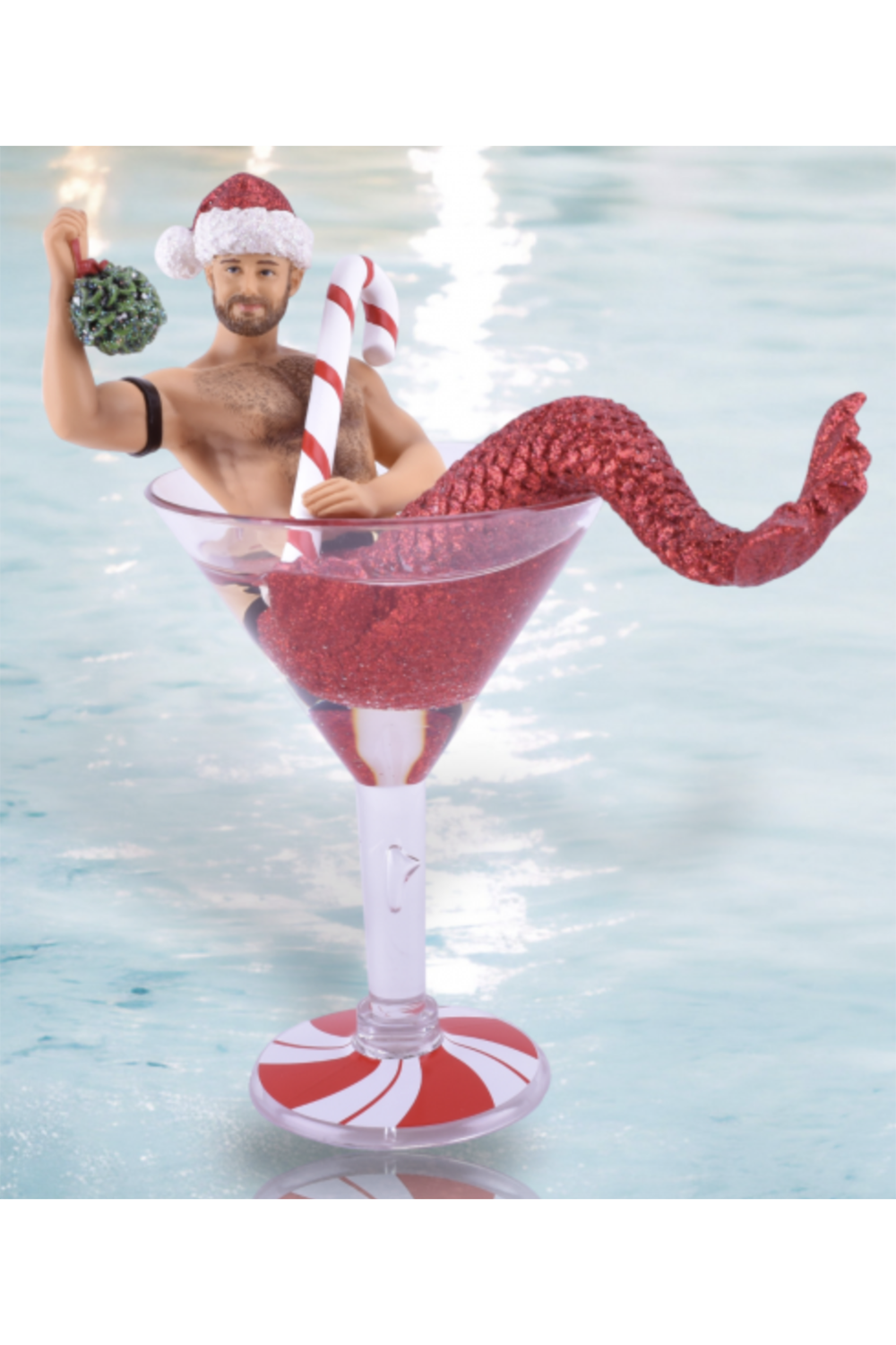 DCD Mermaid Ornament - Mistletoe Santa