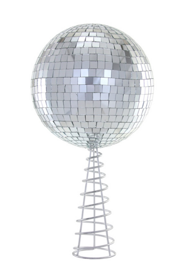 Disco Ball Tree Topper - Silver