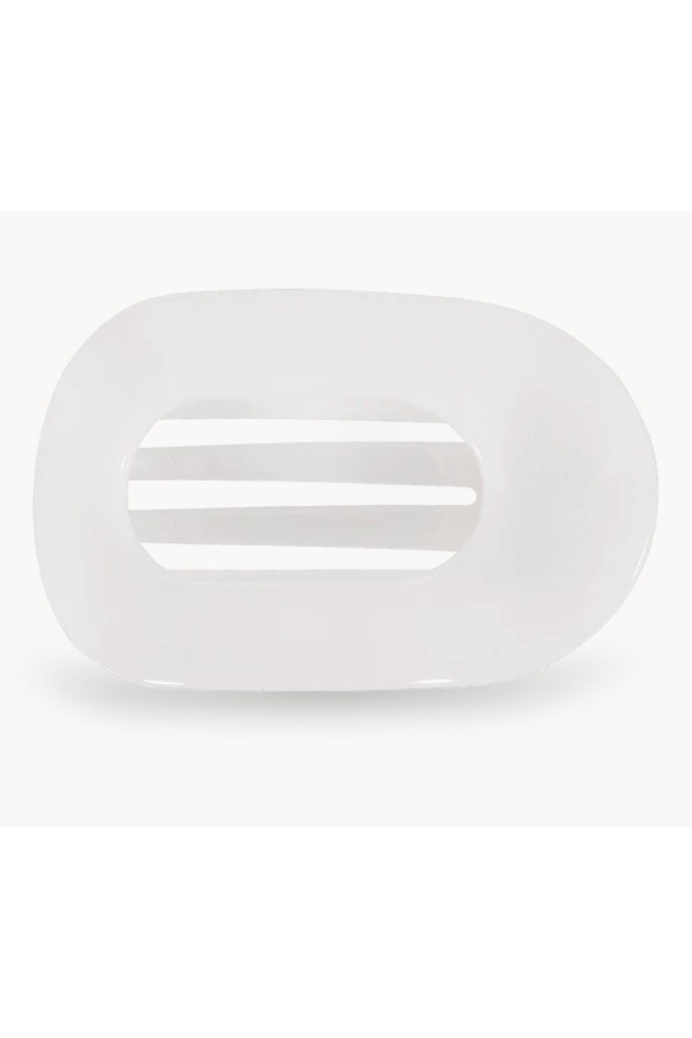 Teleties Flat Round Hair Clip - Coconut White