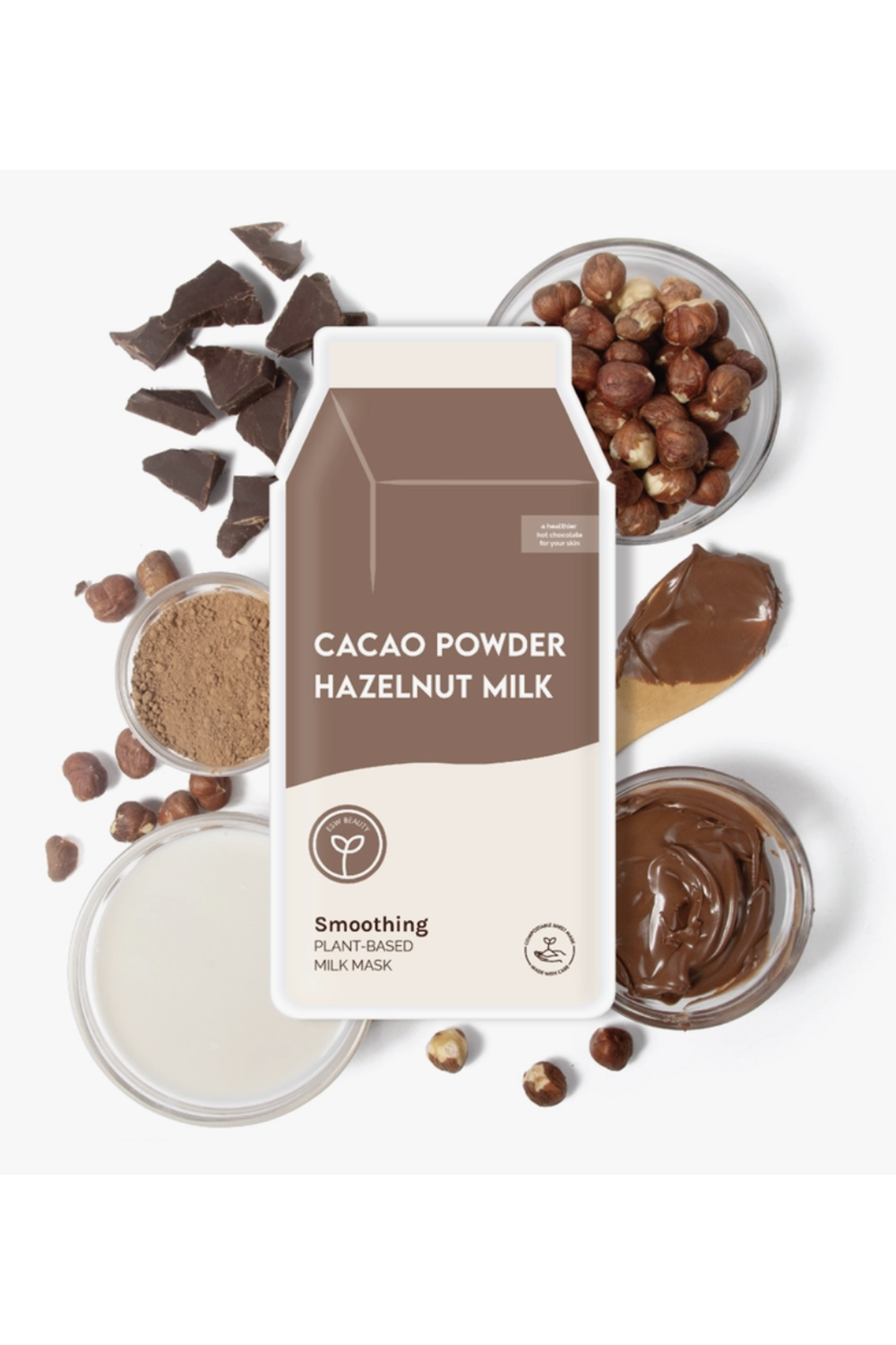 Plant-Based Milk Facial Mask - Cacao Powder Hazelnut