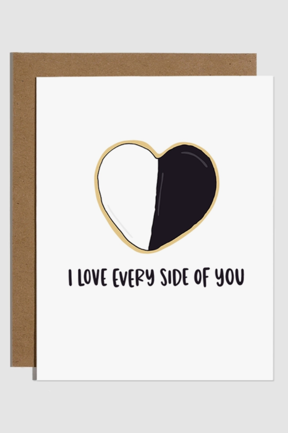 Trendy Valentine's Day Card - Black + White Cookie