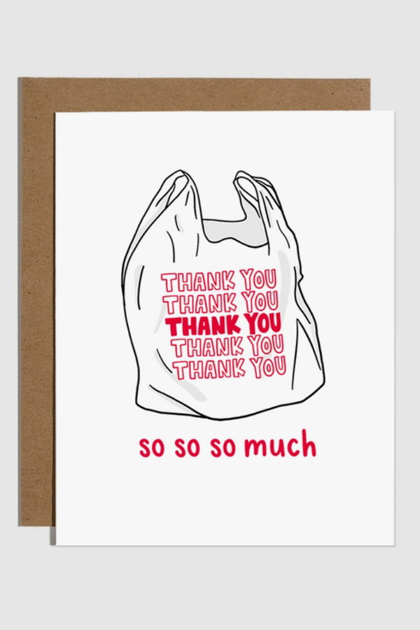 Trendy Thank You Card - Plastic Bag