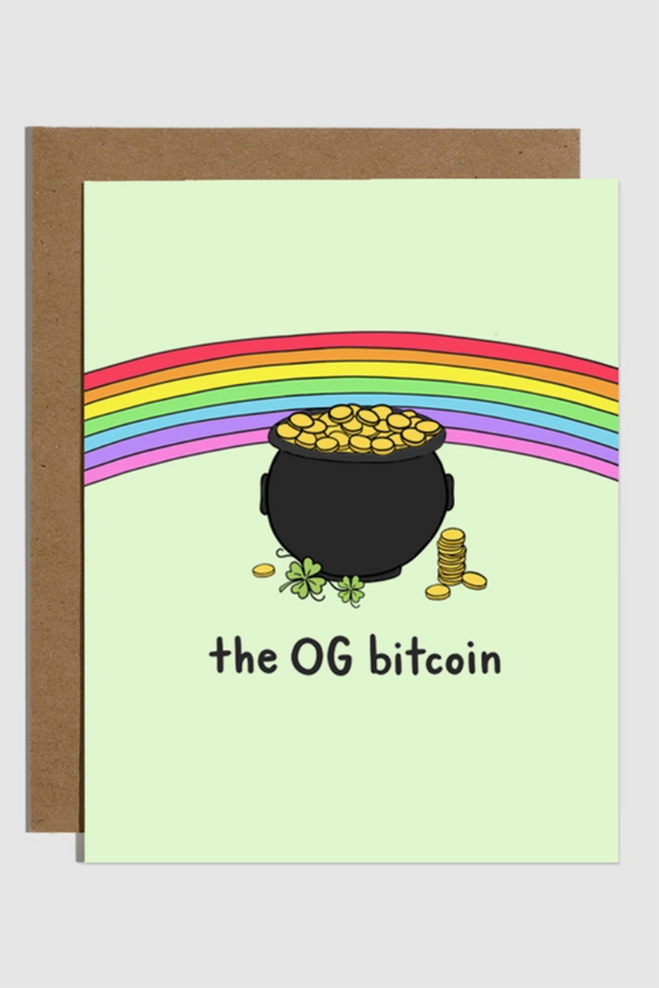 Trendy St. Patrick's Day Card - OG Bitcoin