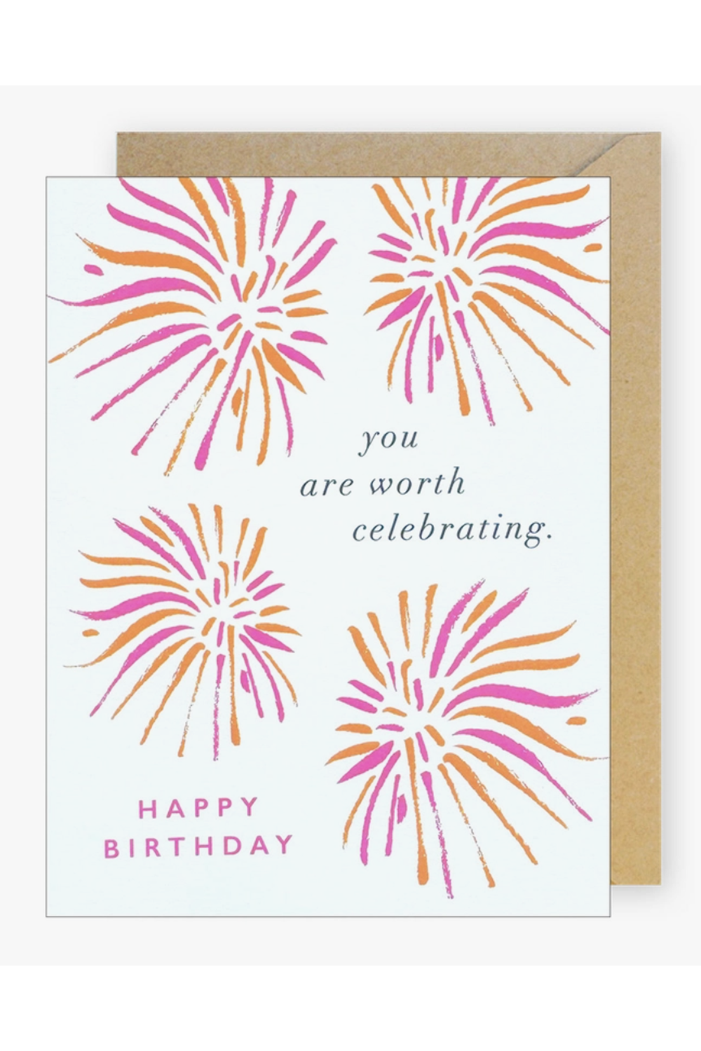 JF Single Birthday Day Card - Bright Fireworks