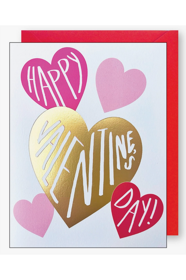 JF Single Valentine's Day Card - Multi Hearts