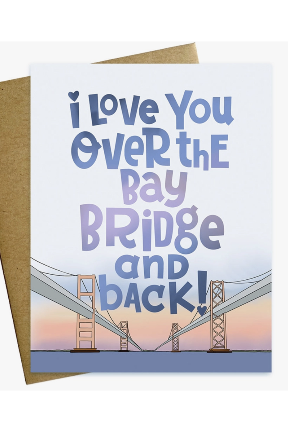 MM Single Valentine's Day Card - Over the Bay Bridge