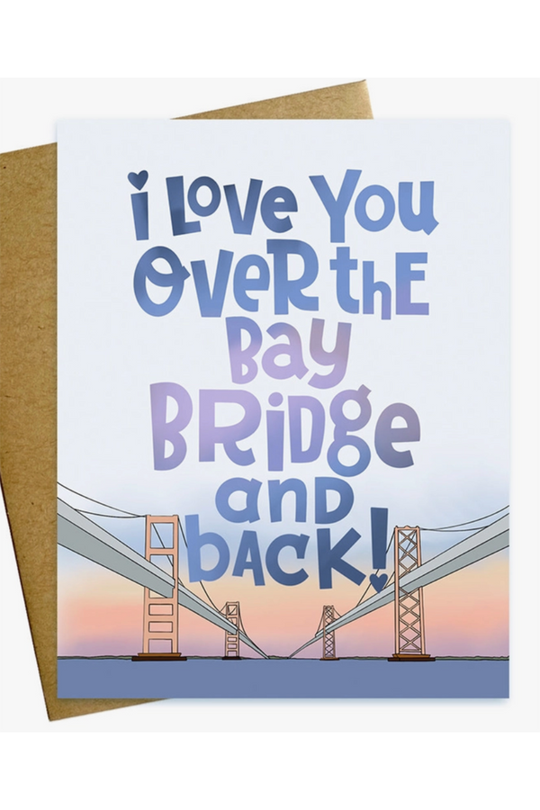 MM Single Valentine's Day Card - Over the Bay Bridge