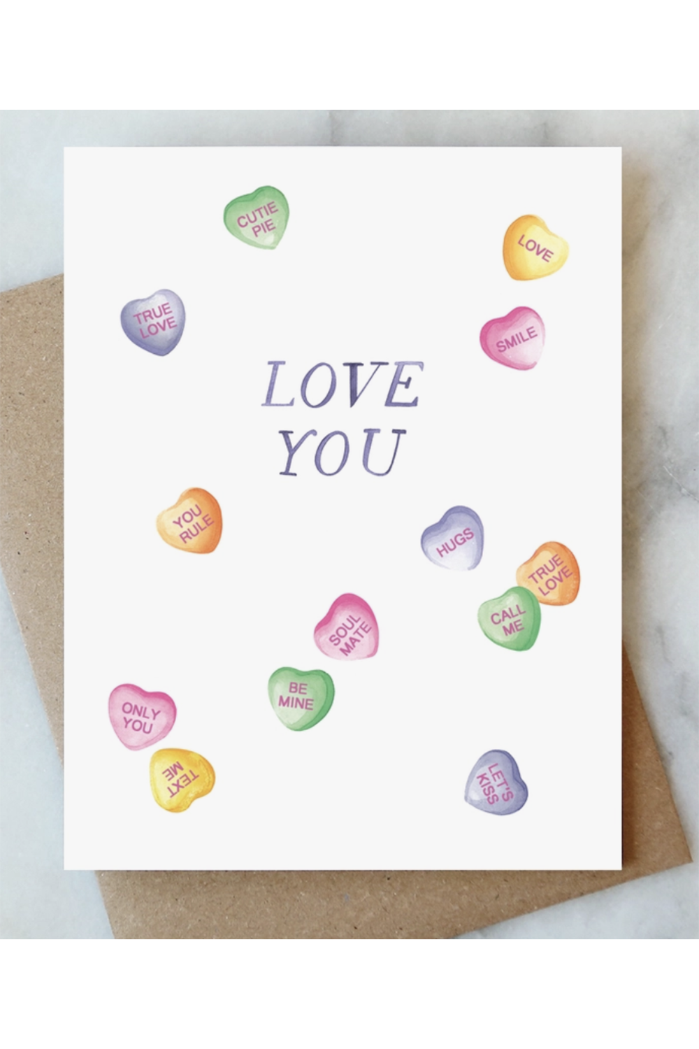 AJD Valentine's Day Card - Candy Hearts