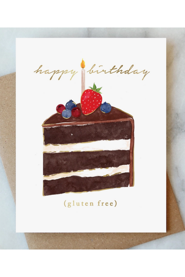 AJD Birthday Card - Gluten Free Cake