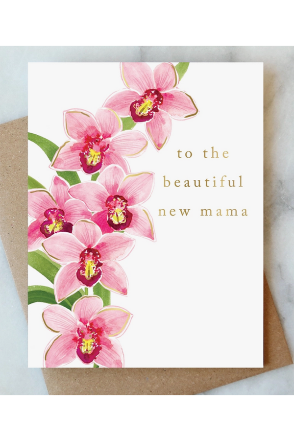 AJD Baby Card - Orchid Mama