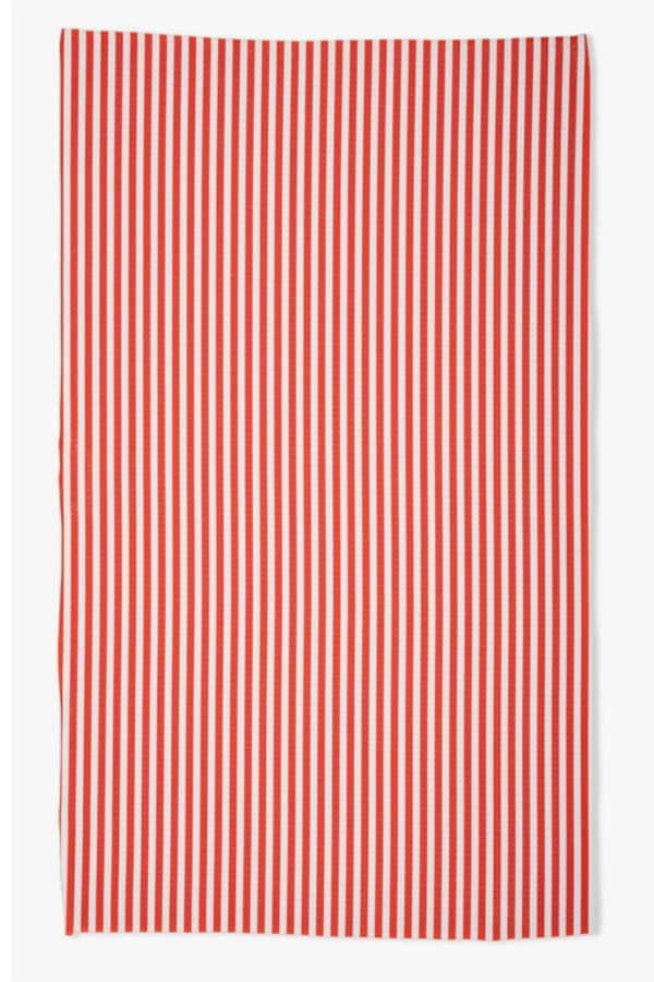 Geometry Kitchen Tea Towel - Summer Stripe Red