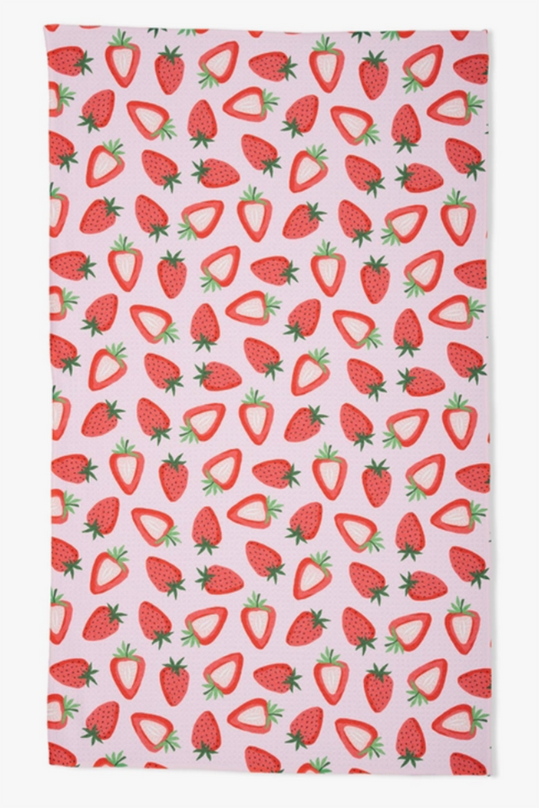 Geometry Kitchen Tea Towel - Sweet Strawberry