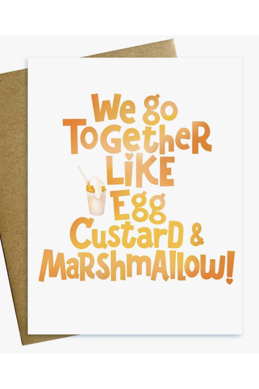 MM Single Valentine's Day Card - Egg Custard + Marshmallow