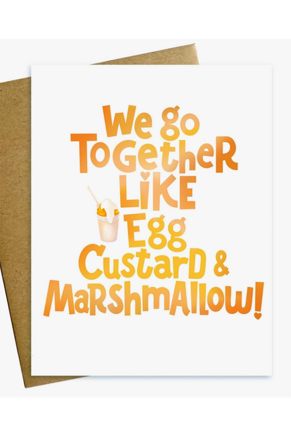 MM Single Valentine's Day Card - Egg Custard + Marshmallow
