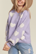 Lovely Heart Sweater - Lavender