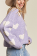 Lovely Heart Sweater - Lavender