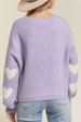 Lovely Heart Sweater - Lavender