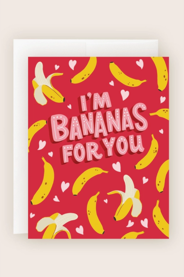 Pea Valentine's Day Card - Bananas for You