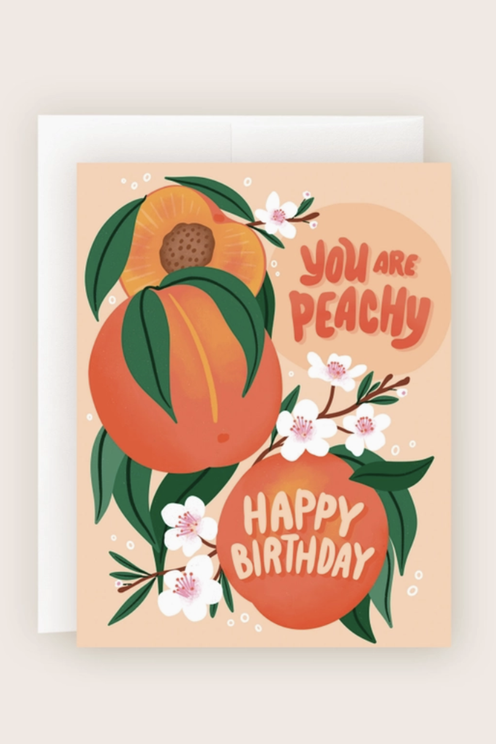 Pea Birthday Card - Peachy