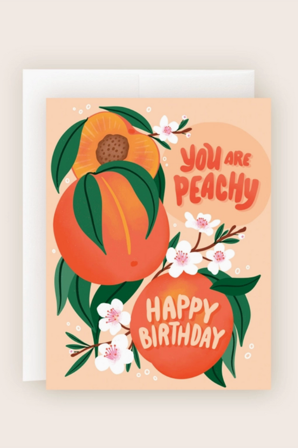Pea Birthday Card - Peachy