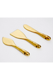 Set of 3 Chunky Gold Cheese Knives