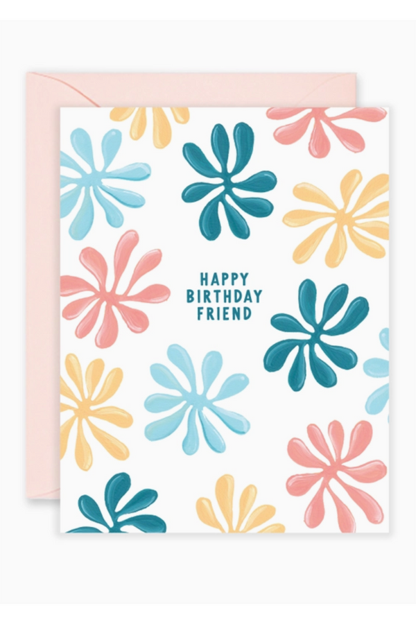 Isabella Single Birthday Card - Funky Flowers