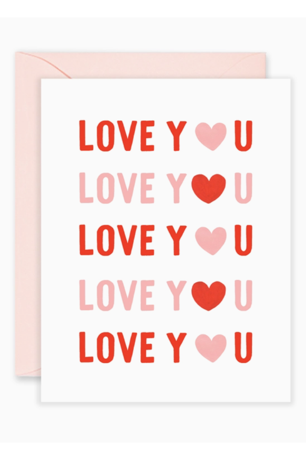 Isabella Single Valentine's Day Card - Love You Hearts