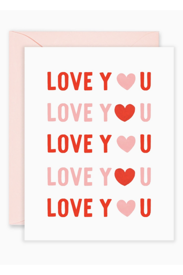 Isabella Single Valentine's Day Card - Love You Hearts