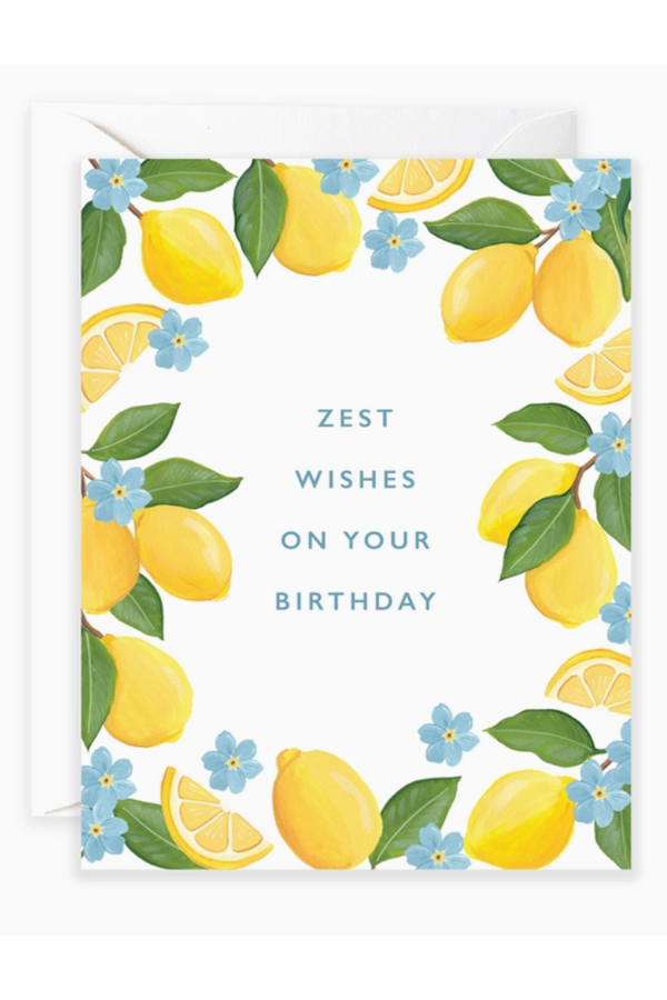 Isabella Single Birthday Card - Lemon Zest Wishes