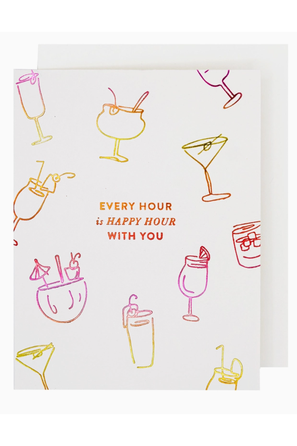 Social Valentine's Day Greeting Card - Happy Hour