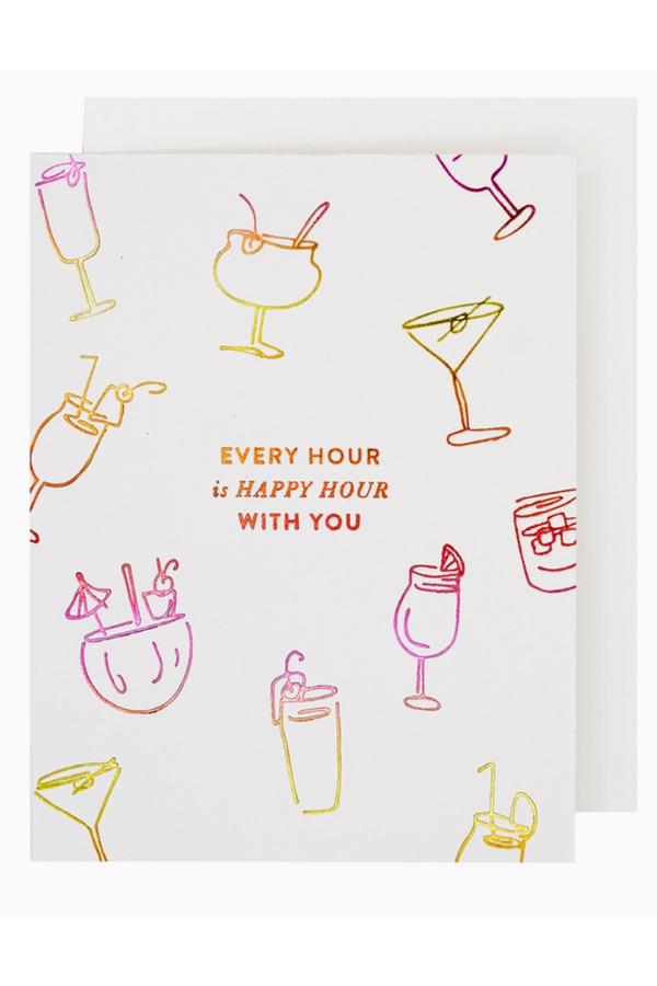 Social Valentine's Day Greeting Card - Happy Hour