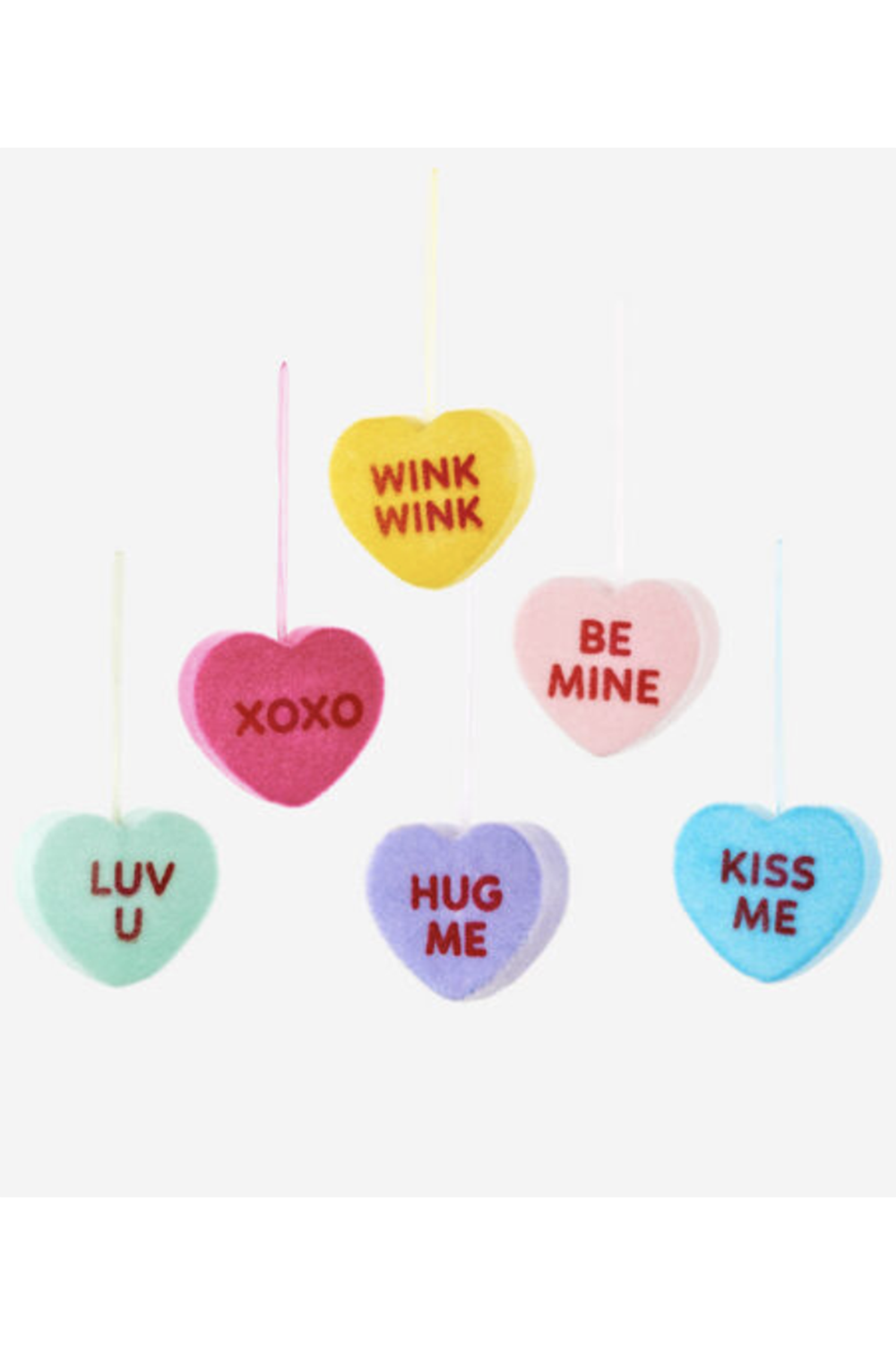 Flocked Conversation Heart Small