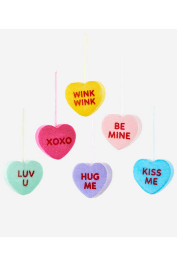 Flocked Conversation Heart Small