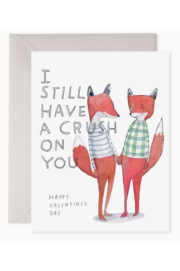 EFran Valentine's Day Greeting Card - Crushing Fox