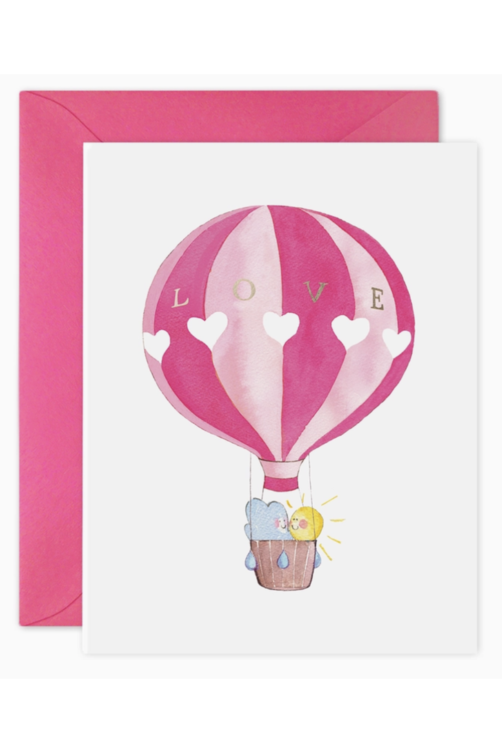 EFran Valentine's Day Greeting Card - Hot Air Balloon