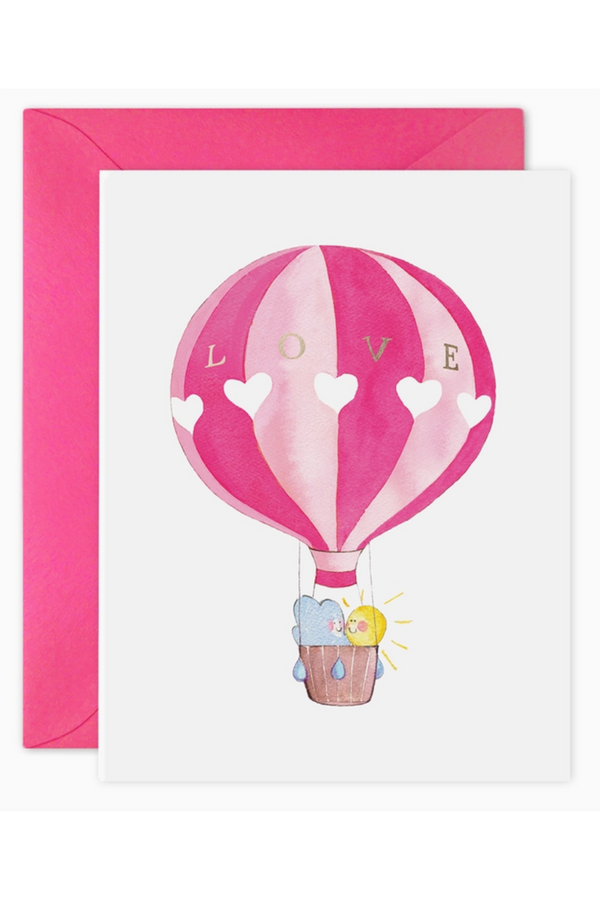 EFran Valentine's Day Greeting Card - Hot Air Balloon