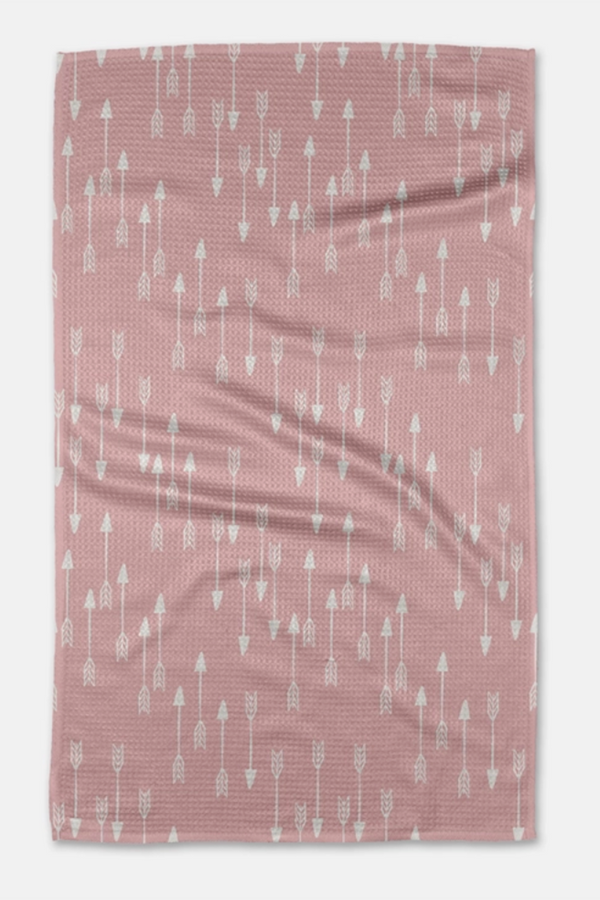 Geometry Kitchen Tea Towel - Pink Little Arrows
